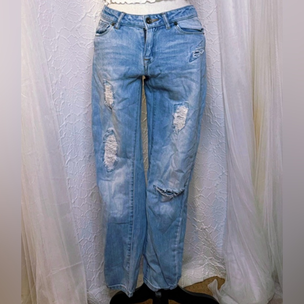 Lucky Brand Light Blue Ripped Zoe jeggings size 14 girls - Picture 5 of 10